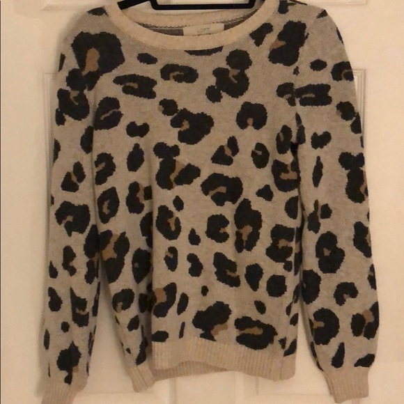 LOFT Sweaters - Animal print gray sweater